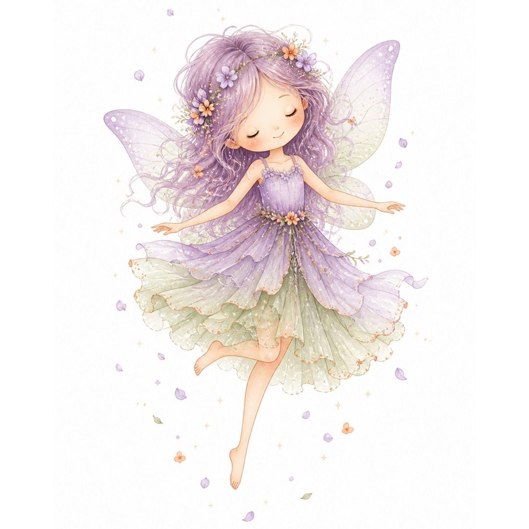 Whimsical Fairy Garden Clipart Set – Watercolor Fairy House Mushroom ...