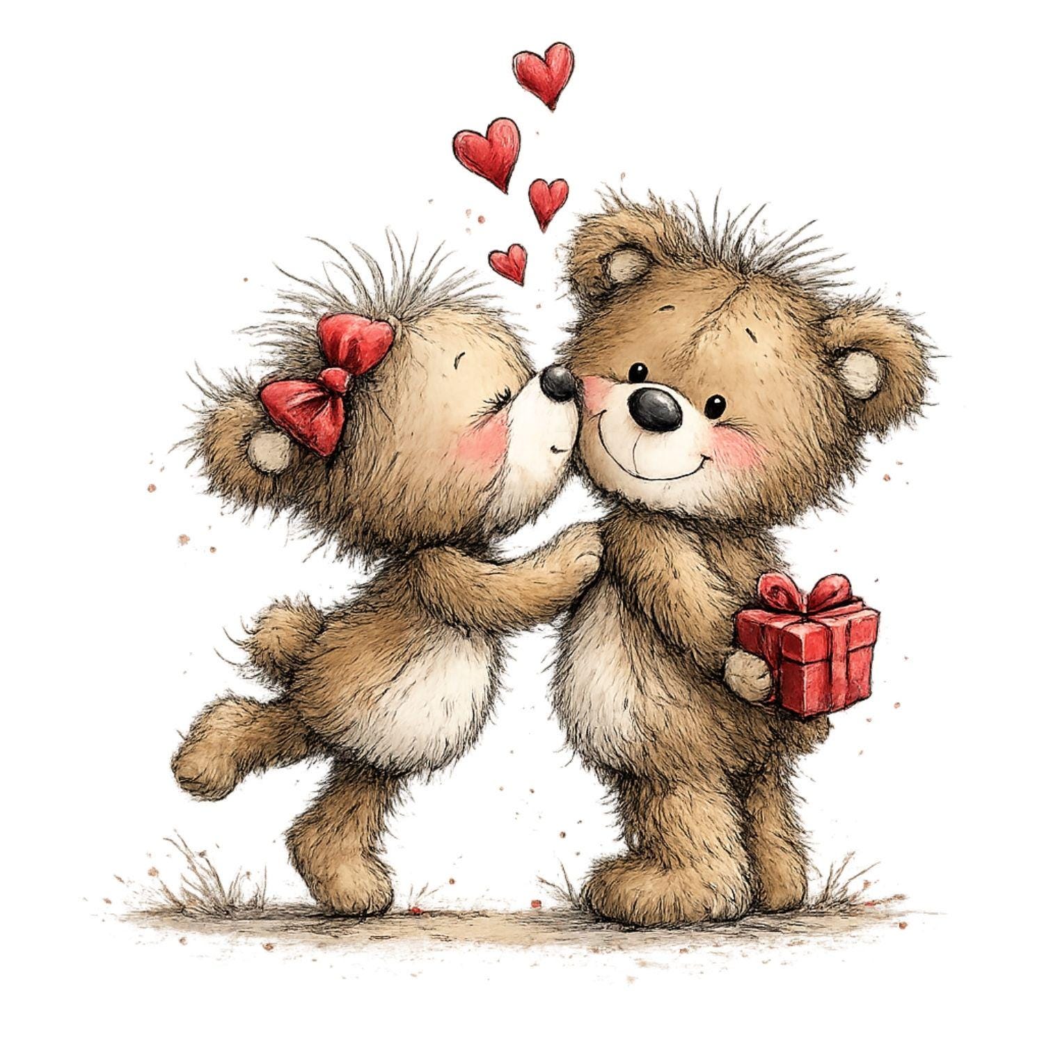 Valentine Teddy Bear Clipart Bundle, Cute Love Bears Clipart Set ...