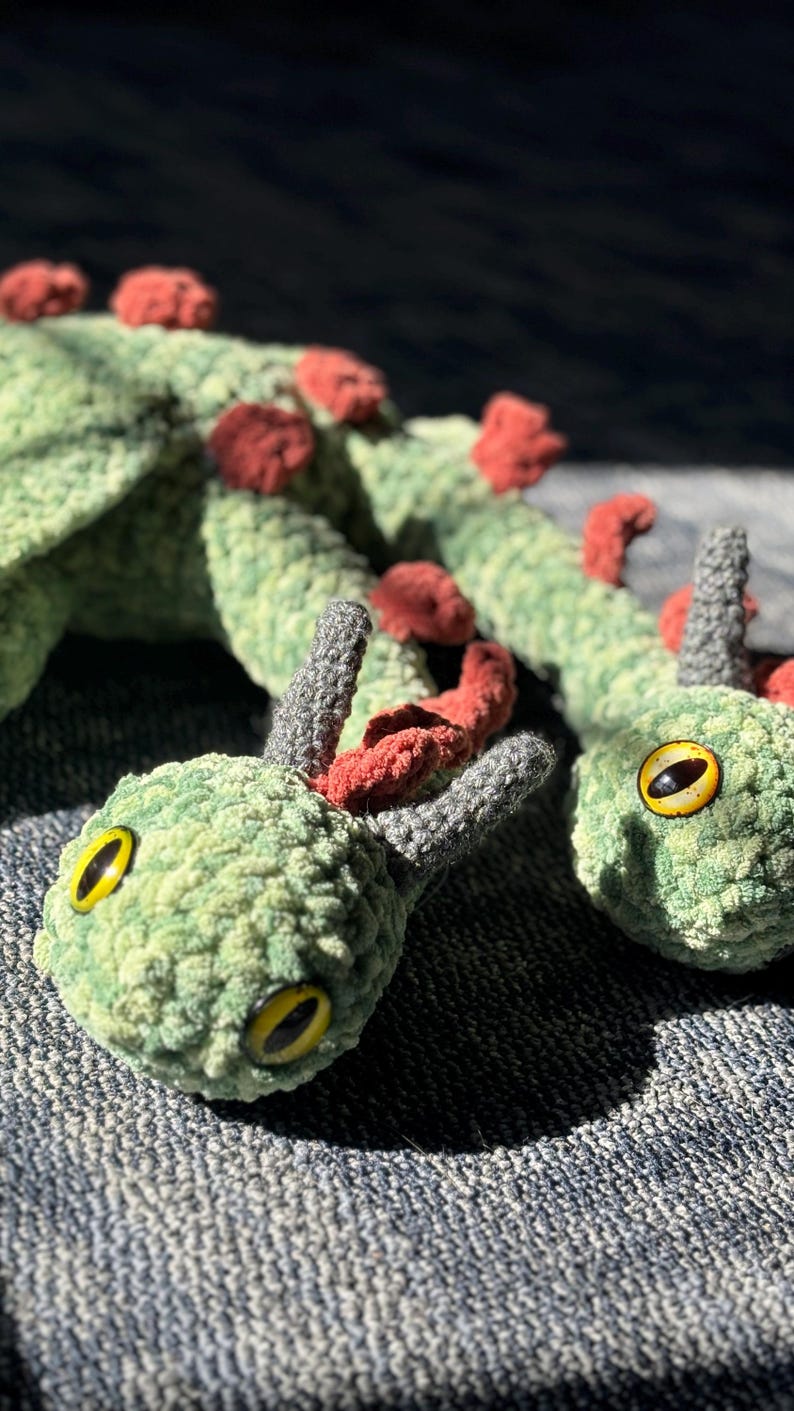 Hideous Pattern Amigurumi Dragon Crochet Pattern, Adorable Hideous Zippleback Inspired ...