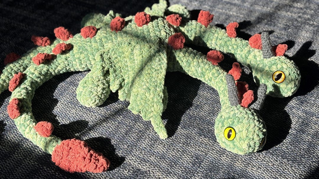 Hideous Pattern Amigurumi Dragon Crochet Pattern, Adorable Hideous Zippleback Inspired ...