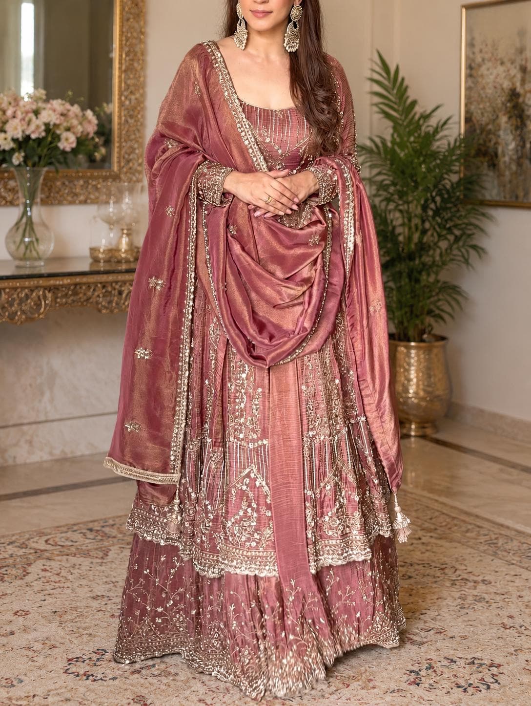 dusty pink asian dress 5 Pink Salwar Kameez Styles for Every Occasion