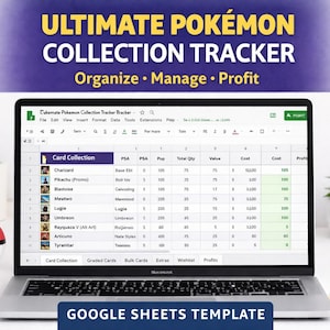Pokemon Collection Tracker Spreadsheet | Master Set Checklist 2020-Present | Card Organizer | Grading & Trade Tracker | Digital Download