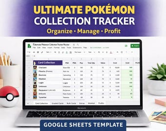 Pokemon Collection Tracker Spreadsheet | Master Set Checklist 2020-Present | Card Organizer | Grading & Trade Tracker | Digital Download