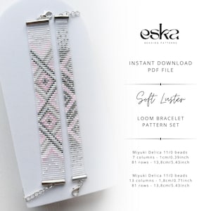 PDF Anleitung, Miyuki Delica 11/0, Perlen Loom Armband Set