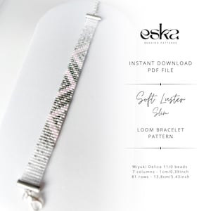 PDF-Anleitung für ein Perlenwebarmband, Miyuki Delica 11/0, Soft Luster Slim