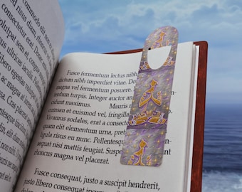 Abstract Gold Floral Pattern Bookmark | Metallic Book Page Marker