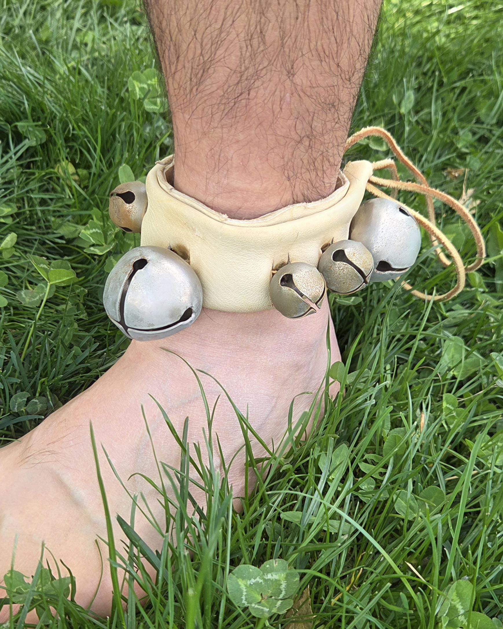 Native American Indian Regalia | Dance Ankle Bells | Leather  display picture 2