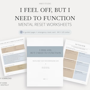Mental Reset Worksheets for Overwhelm, Focus and One Clear Next Step