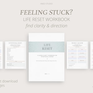 Life Reset for When You Feel Stuck • Clarity & Direction Workbook • Simple Reset Planner Printable