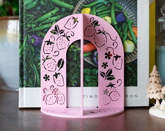 Strawberry Garden Springtime Fold-Out Bookend