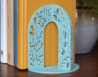 Floral Bookend | Small Book Holder | Library Decor | Book Lover Gift