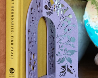 Flower Garden Bookend | Floral Book Holder | Library Decor | Book Lover Gift