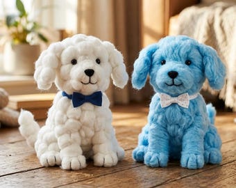 Patrón PDF de peluche de cachorro elegante / Tutorial de costura para perros hechos a mano