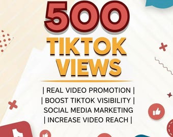 500 TikTok Views | Real Video Promotion, Social Media Marketing