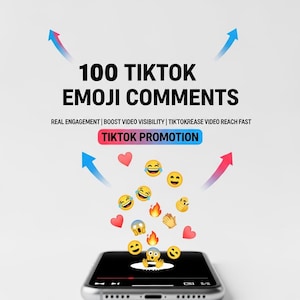 100 TikTok Emoji Kommentare | Echte Verlobung | Video Sichtbarkeits-Steigerung