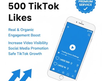 500 likes TikTok | Boost d'engagement réel et organique | Augmentez la visibilité de la vidéo | Promotion sur les réseaux sociaux | Croissance sécurisée sur TikTok