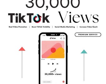 30,000 TikTok Views, Real Video Promotion, Social Media Marketing