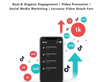 1000 TikTok Shares | Real Organic Engagement | Video Promotion