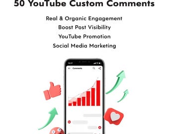 50 YouTube Custom Comments | Real Organic Engagement, Video Visibility Boost