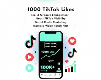 1000 Real TikTok Likes | Organic Engagement Boost (Social Media Marketing)