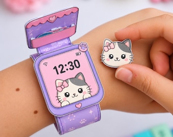 Easy DIY Paper Craft for Kids | Printable | Cute Mini Animal Smartwatches | 30-Minute Activity | Instant Download