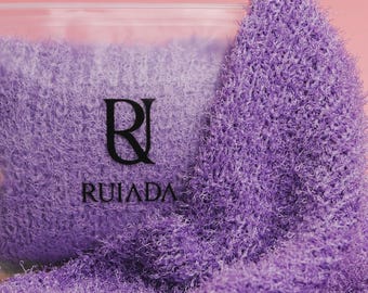 Extra Flexible Purple Bath Loofah | Natural Gentle Exfoliator | Suitable for Sensitive & All Skin Types