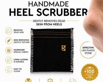 Handwoven 100% Floss Silk Heel Exfoliator - Extra Firm Foot Scrub Mitt for Dead Skin Removal