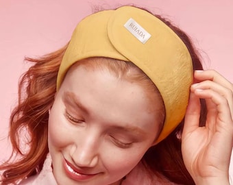 100% Cotton Spa Headband – Soft Terry Cloth for Skincare, Makeup, Yoga, Bath