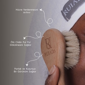Natural Horsehair Body Brush Set - Cellulite Brush, Face Brush & Vegan Nail Brush - Elegant Touch image 6