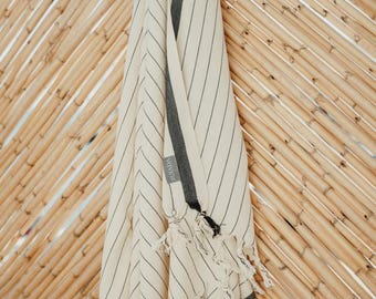 Organic Cotton Turkish Towel, Pestemal Beach, Lightweight Bath, Spa, Eco-Friendly (35x71 inch)