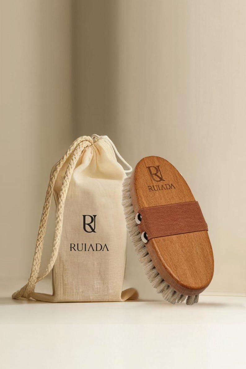Natural Horsehair Body Brush Set - Cellulite Brush, Face Brush & Vegan Nail Brush - Elegant Touch image 2
