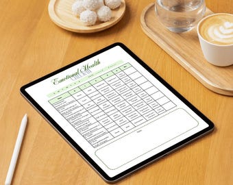 Mental Wellness Tracker, Daily Emotion Log, Self Care Planner (Digital Download)