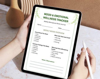 Teacher Emotional Health Check-In Printable, Wellness Journal, Daily Reflection (PDF PNG)
