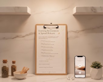 Posture Correction Checklist, Daily Fitness Tracker, Wellness Journal (Digital Download)