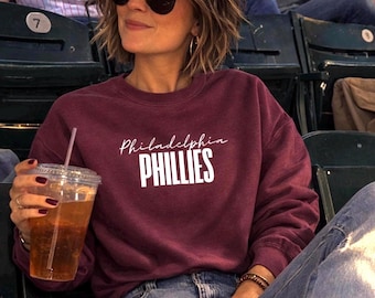 Unisex Philadelphia Phillies Vintage Baseball Rundhals-Sweatshirt - Spieltag Bekleidung