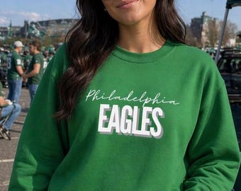 Philadelphia Eagle Sweatshirt - Eagles Crewneck, Retro Football Shirt, Go Birds, Philly Football
