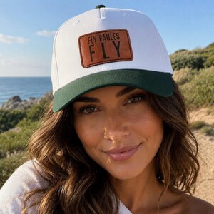 Philadelphia Eagles Hat, Philly Football Baseball Cap, Fly Eagles Fly - Eagles Hat with Leather Patch