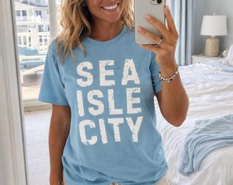 Sea Isle T-Shirt - Jersey Shore Beaches Tee, Down the Shore, SIC, Beach Vacation Shirt, New Jersey Gifts