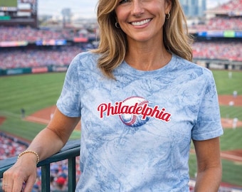 Philadelphia Phillies Tie-Dye T-Shirt - Baseball-Liebhaber-Shirt, Phillies Rundhalsausschnitt