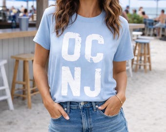 Ocean City, NJ T-Shirt - Jersey Shore Beach Shirt, Down the Shore, New Jersey Gifts, OCNJ