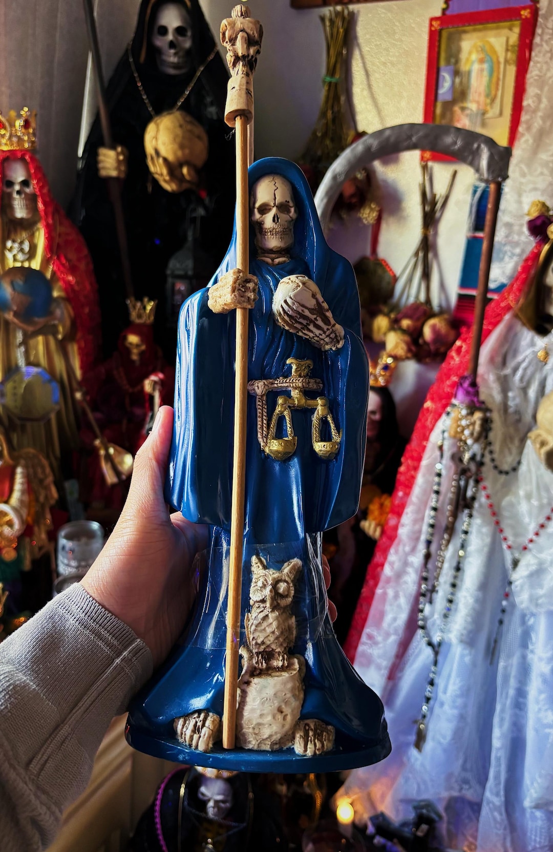 Blue Santa Muerte Statue Etsy blue-santa-muerte-statue-etsy