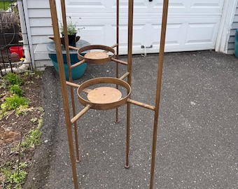Outdoor metal plant stands, 2