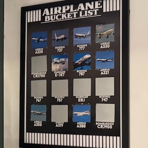 Skrapbok för flygplans bucket list