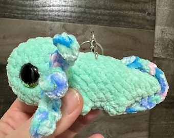 Crochet  Axolotl Keychains Plush Toy:Amigurumi Handmade Stuffed Animal