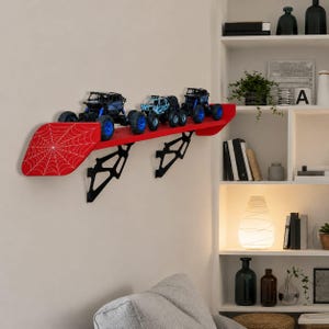 Spider Spoiler Shelf | Diecast Model Car Display Rack, Garage Decor