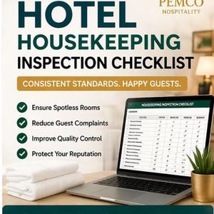 Lista kontrolna inspekcji sprzątania hotelu | Narzędzie do audytu jakości pokoi | Edytowalny plik Excel do pobrania