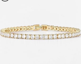 Rose Gold CZ Tennis Bracelet 7 Inch