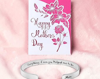 Personalized Inspirational Mantra Cuff Bracelet