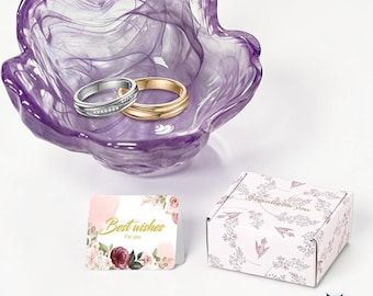 Flower Glass Jewelry Dish Organizer Tray