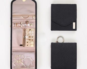Travel Jewelry Organizer Foldable Roll Case